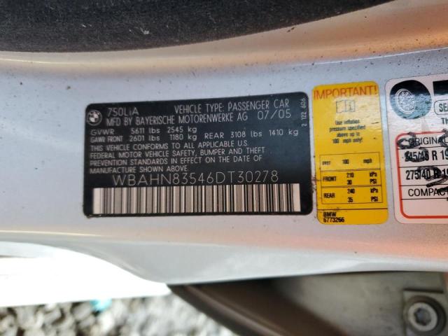 WBAHN83546DT30278 BMW 750 LI