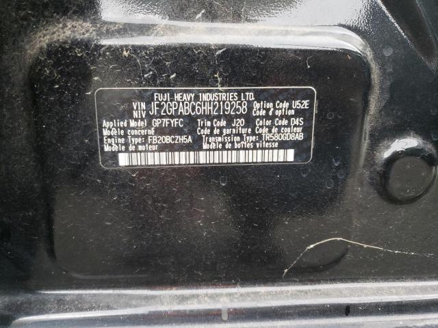JF2GPABC6HH219258 Subaru Crosstrek Premium