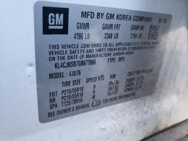 2016 BUICK ENCORE CON - KL4CJBSB7GB677866