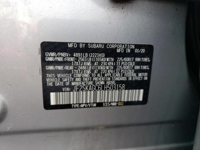2020 SUBARU FORESTER P JF2SKAGC6LH503158