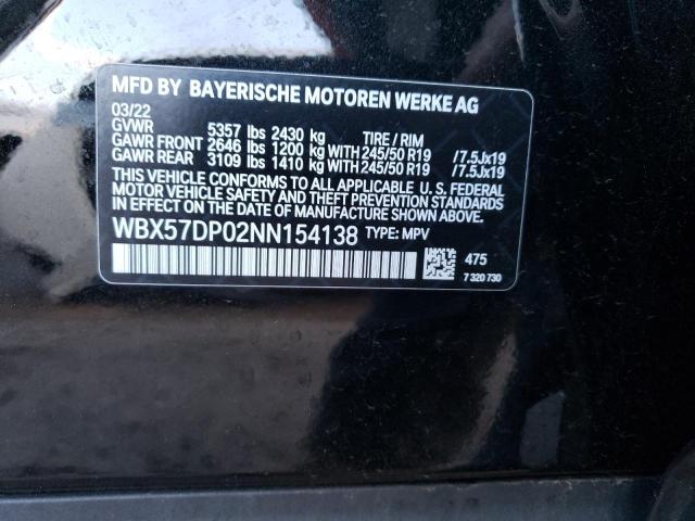 2022 BMW X3 XDRIVE3 WBX57DP02NN154138