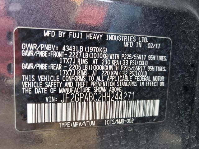 JF2GPABC2HH244271 Subaru Crosstrek Premium