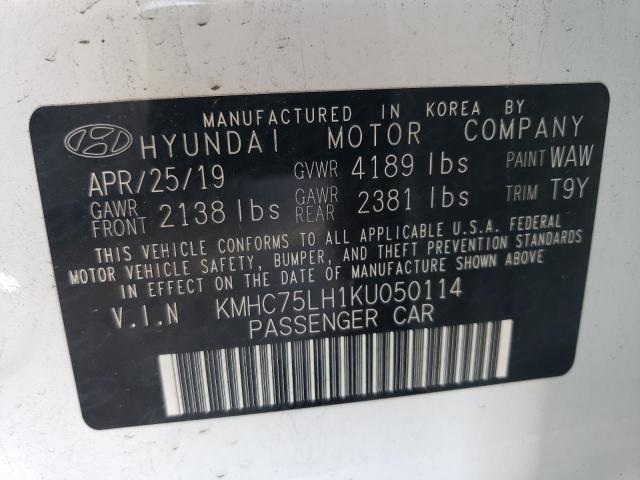 KMHC75LH1KU050114 Hyundai IONIQ
