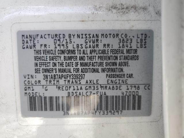2015 NISSAN SENTRA F 3N1AB7AP4FY339297