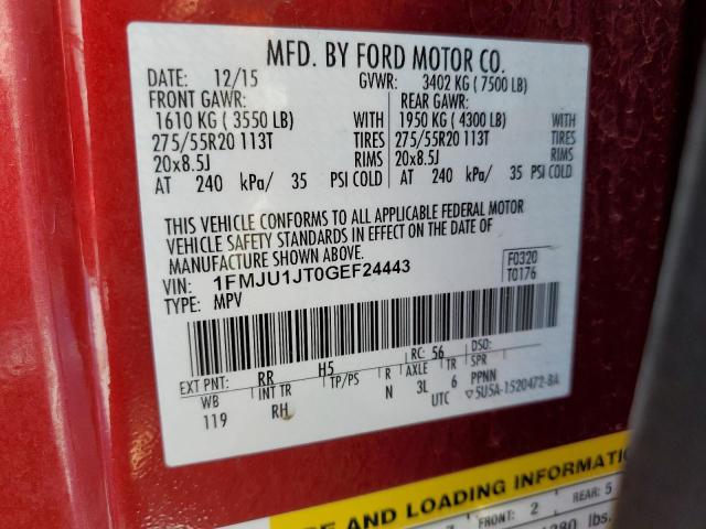 1FMJU1JT0GEF24443 Ford Expedition Xlt
