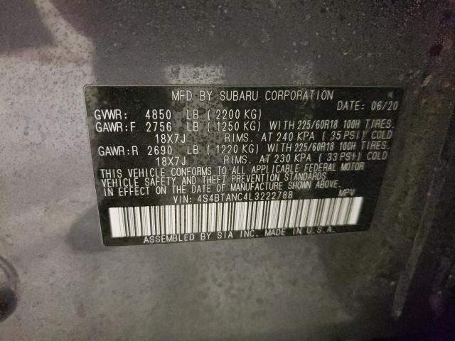 2020 SUBARU OUTBACK LI - 4S4BTANC4L3222788