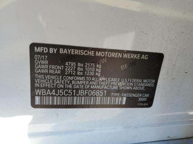 2018 BMW 440I GRAN - WBA4J5C51JBF06851