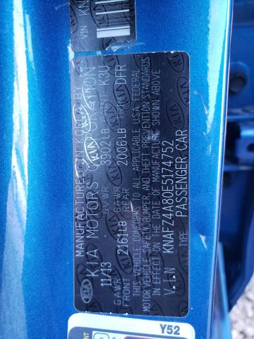 KNAFZ4A80E5174752 KIA Forte