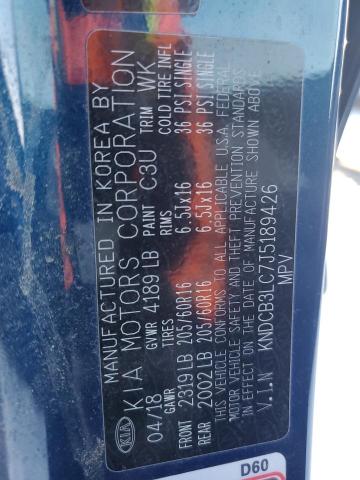 KNDCB3LC7J5189426 KIA NIRO FE