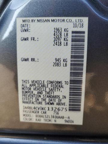2019 NISSAN ALTIMA SR - 1N4BL4CV3KC132675