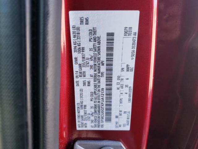 2015 FORD ESCAPE SE 1FMCU0G7XFUA12139