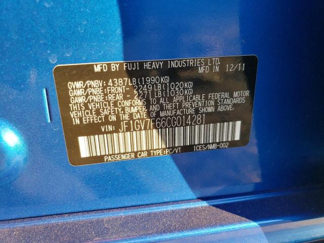 JF1GV7F66CG014281 Subaru Impreza Wrx