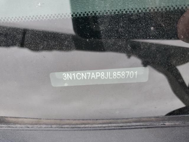 3N1CN7AP8JL858701 Nissan VERSA S