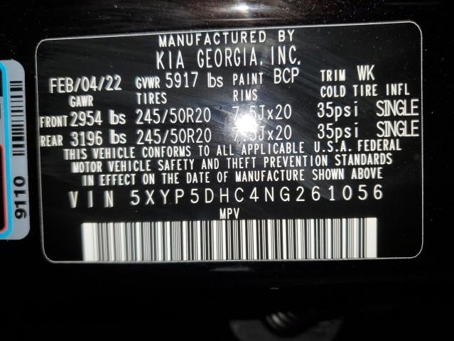 5XYP5DHC4NG261056 KIA Telluride Sx