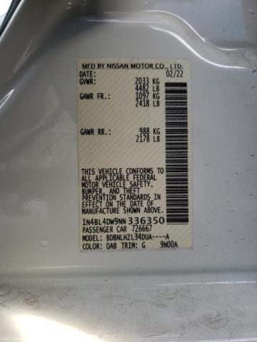 1N4BL4DW9NN336350 Nissan ALTIMA SV