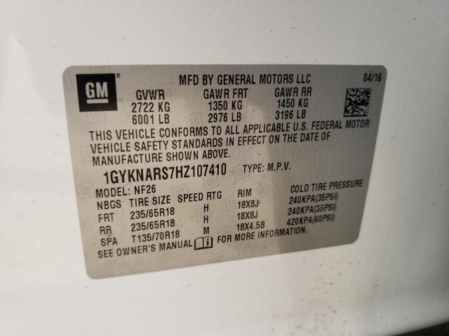 2017 CADILLAC XT5 - 1GYKNARS7HZ107410
