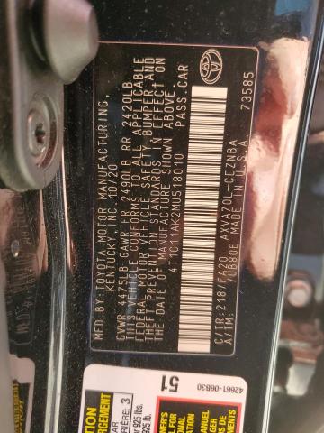 2021 TOYOTA CAMRY LE 4T1C11AK2MU518010