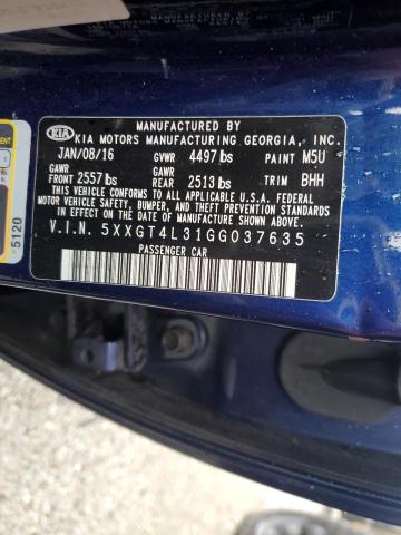 5XXGT4L31GG037635 KIA Optima Lx