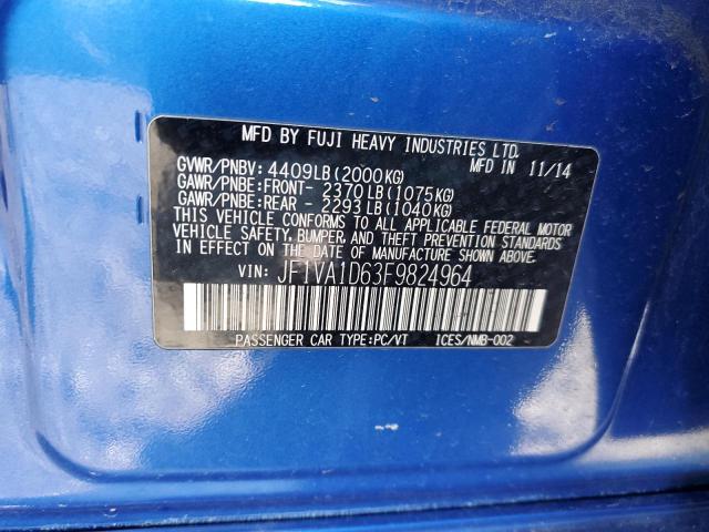 2015 SUBARU WRX PREMIU - JF1VA1D63F9824964