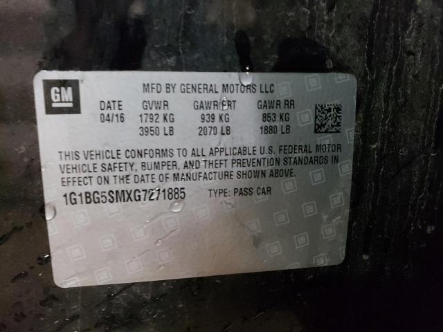 2016 CHEVROLET CRUZE PREM - 1G1BG5SMXG7271885