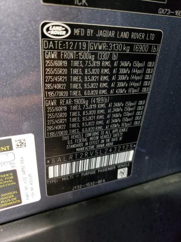 2020 LAND ROVER DISCOVERY - SALRT2RV5L2432125