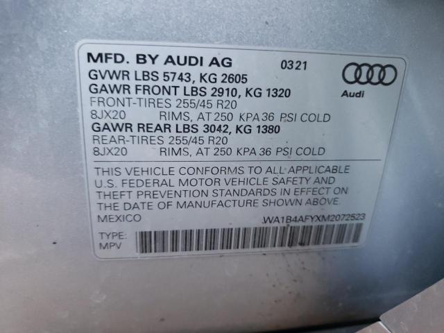 2021 AUDI SQ5 PREMIU - WA1B4AFYXM2072523
