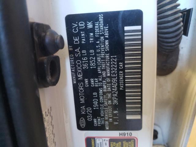 3KPA24AD9LE322221 KIA RIO LX