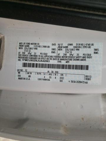 1FMCU9GD6JUA42063 Ford ESCAPE SE