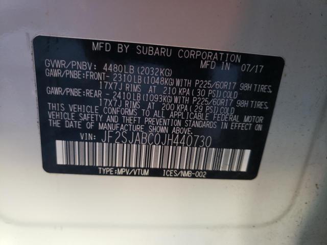 JF2SJABC0JH440730 Subaru Forester