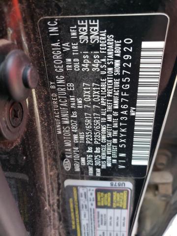 5XYKT3A67FG572920 KIA SORENTO LX