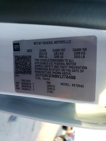 2022 GMC CANYON ELE 1GTG5CEN8N1278488