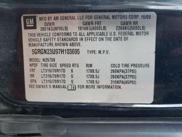 5GRGN23U97H103695 Hummer H2