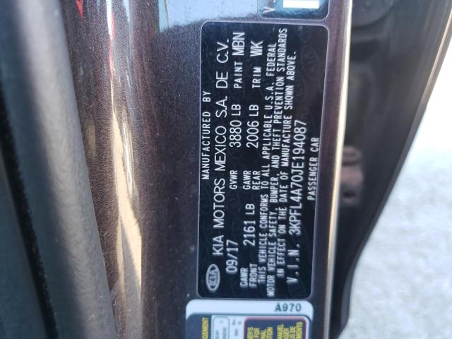 3KPFL4A70JE194087 KIA FORTE LX