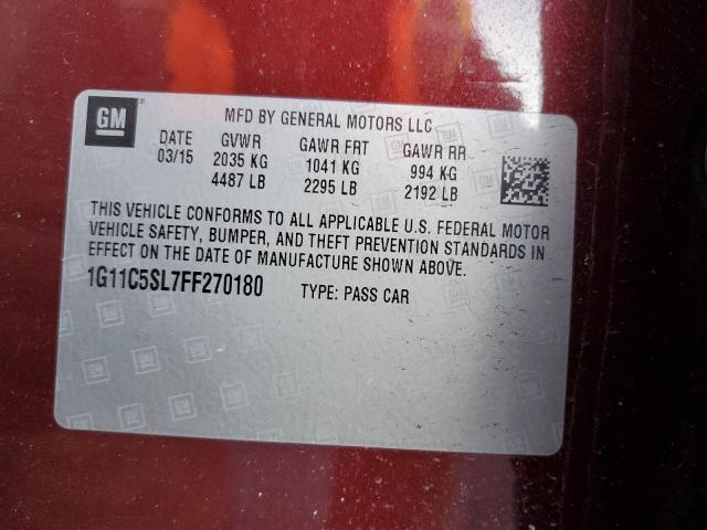 2015 CHEVROLET MALIBU 1LT - 1G11C5SL7FF270180