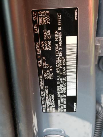 2022 VOLVO XC60 T8 RE YV4H60DM6N1008312