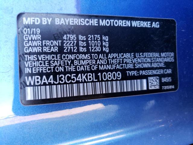 WBA4J3C54KBL10809 BMW 430xi Gran Coupe