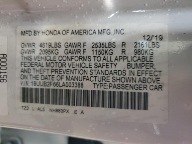 2020 ACURA TLX TECHNO - 19UUB2F66LA003388