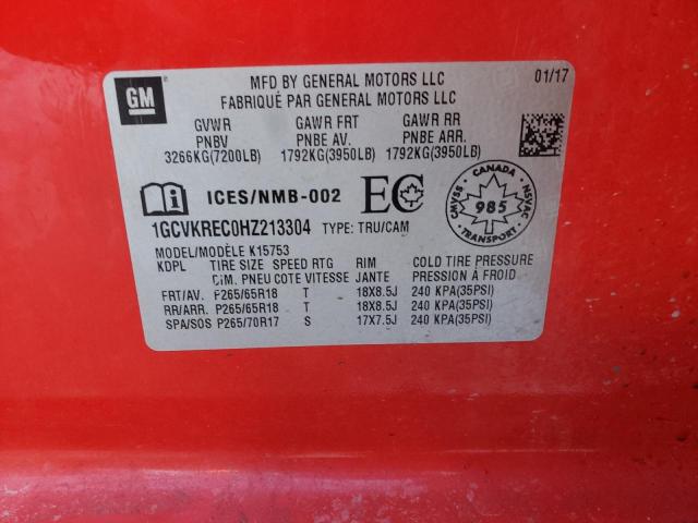 2017 CHEVROLET SILV1500 4 1GCVKREC0HZ213304