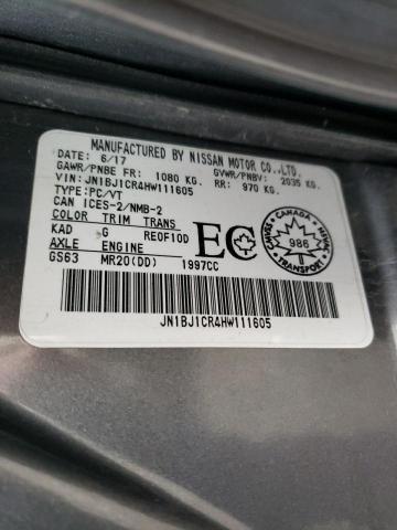2017 NISSAN QASHQAI JN1BJ1CR4HW111605