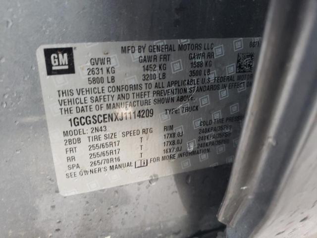 2018 CHEVROLET COLORADO L - 1GCGSCENXJ1114209