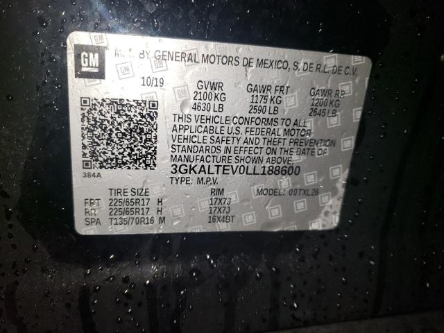 Auction sale of the 2020 GMC TERRAIN , vin: 3GKALTEV0LL188600, lot number: 73191282