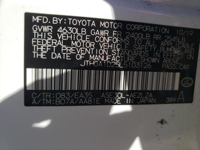 2020 LEXUS IS 300 F-S JTHGA1D25L5103126