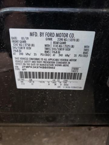 2019 FORD EDGE TITAN - 2FMPK3K97KBB55602