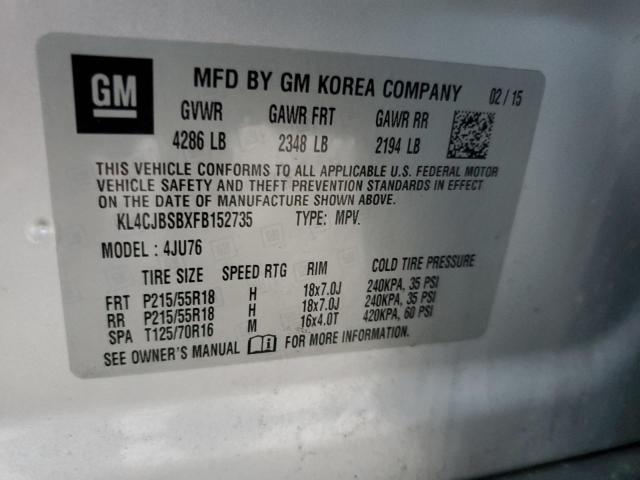 2015 BUICK ENCORE CON - KL4CJBSBXFB152735