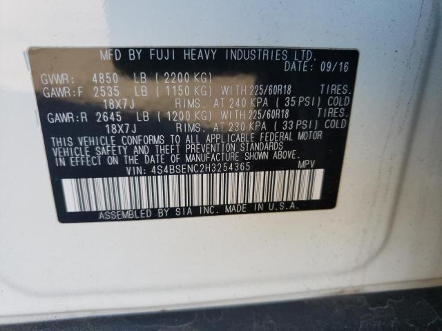 4S4BSENC2H3254365 Subaru Outback 3.6r Limited