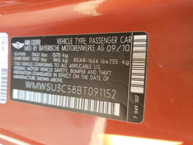 WMWSU3C58BT091152 Mini Cooper