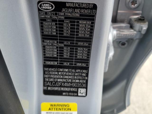 SALCJ2FX4MH903536 Land Rover Discovery Sport S
