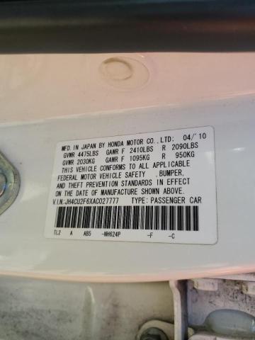 JH4CU2F6XAC027777 Acura TSX