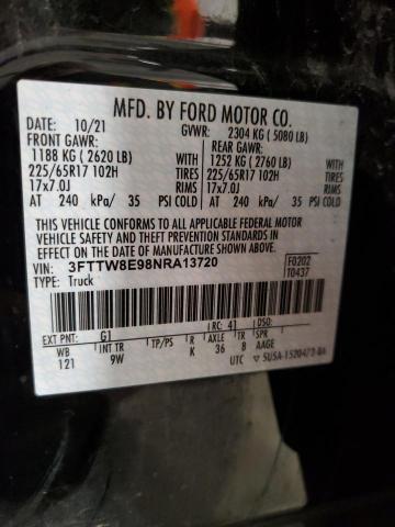 2022 FORD MAVERICK X - 3FTTW8E98NRA13720