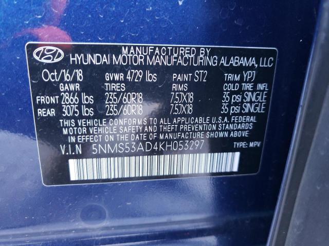 2019 HYUNDAI SANTA FE L - 5NMS53AD4KH053297